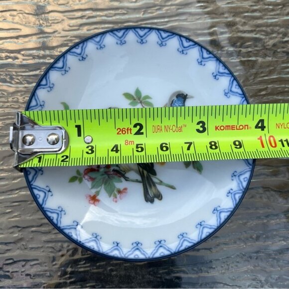 Vintage Trinket / Tea / Butter Pats / Wall Decor Small Plates Birds Set of 4 - Picture 7 of 8